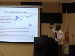 Clinton Hedrington, WAPA's Director of Transmission and Distribution, reports on the feasibility of an underwater cable connecting the entire territory to Puerto Rico's power grid.